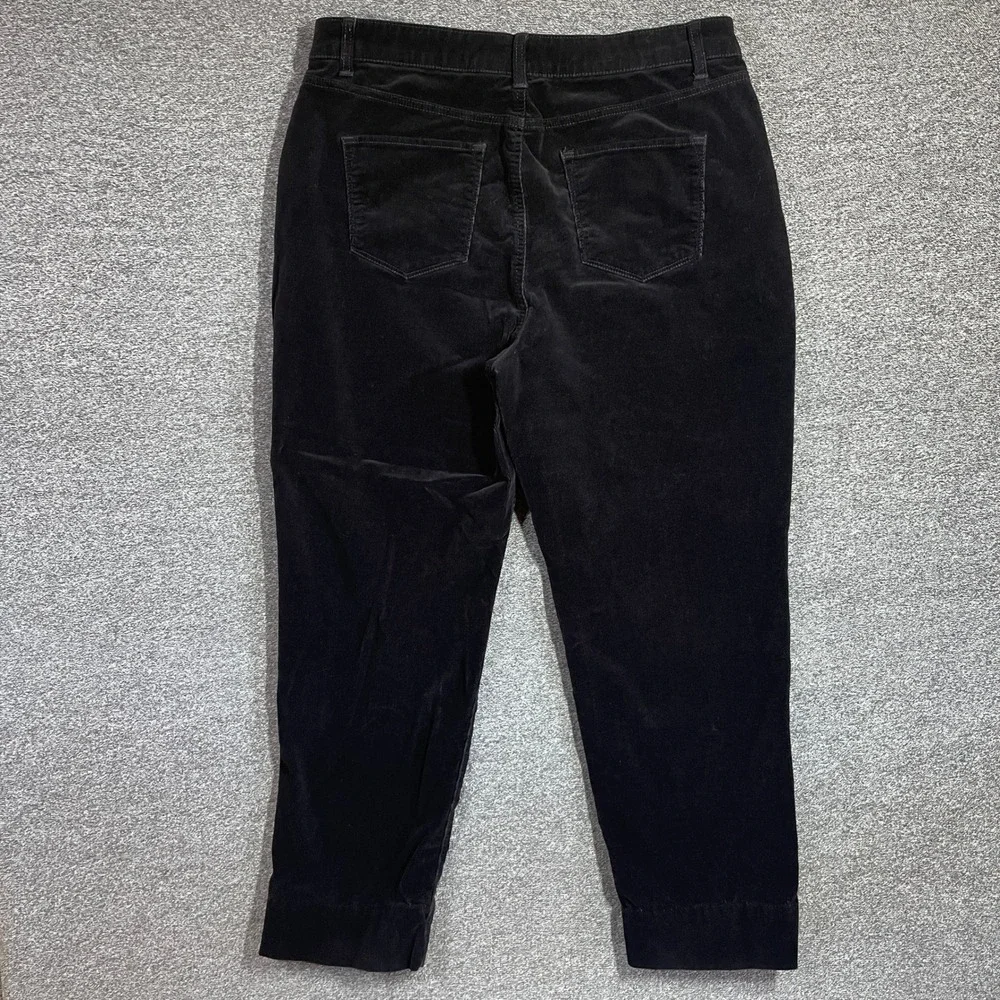 Croft & Barrow Corduroy Pants Womens 16 Reg Black Straight Leg Pants